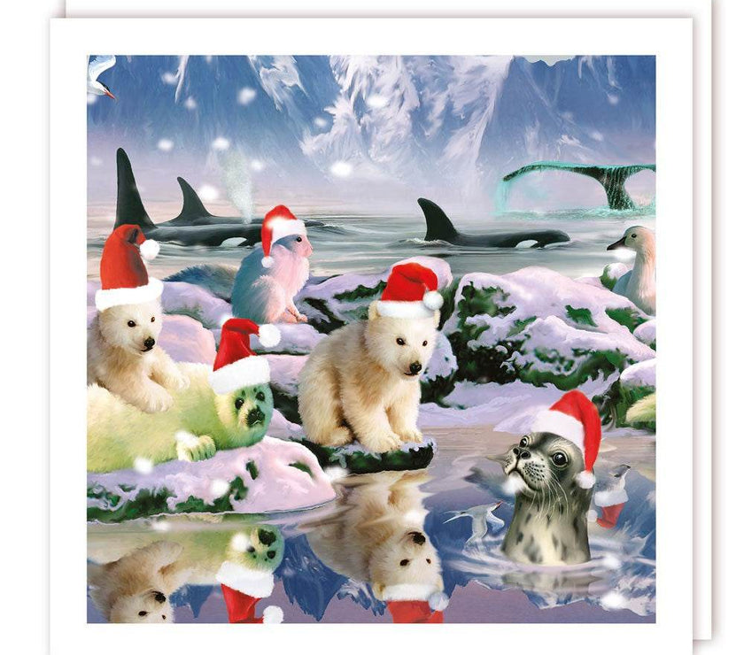 5 Polar Bear and Friends Charity Christmas Cards - House of Cards