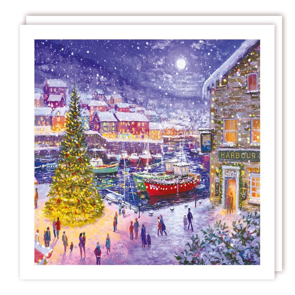 5 Moonlit Marina Charity Christmas Cards - House of Cards