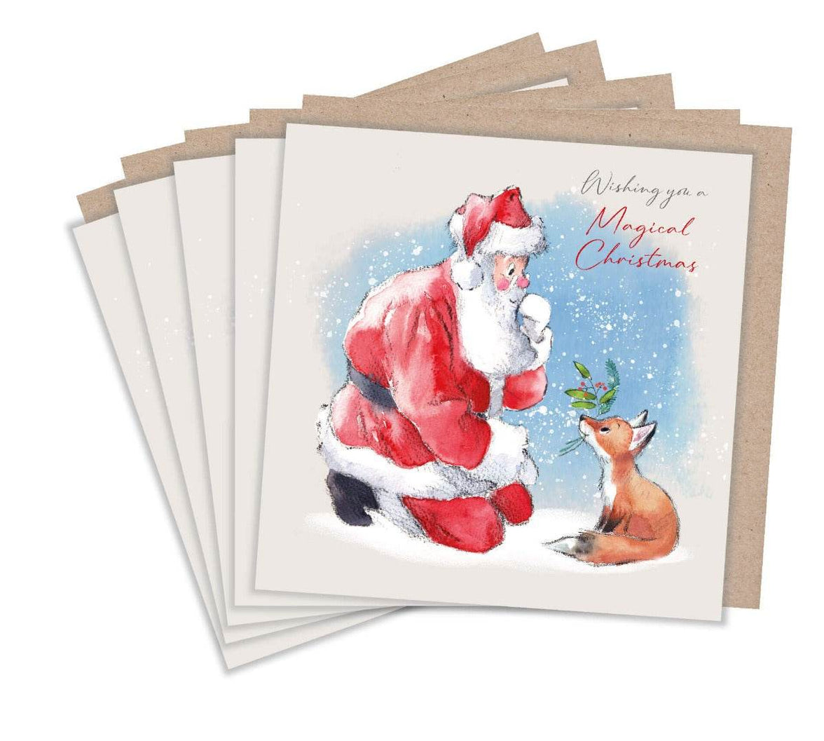 Santa and Fox Christmas Card Multipack - House of Cards