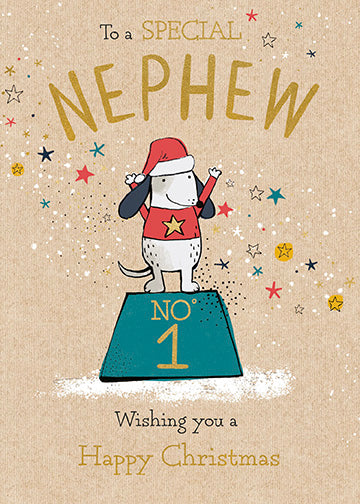 Nephew Dog Christmas Card