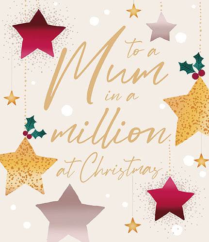Mum in a Million Christmas Card - House of Cards