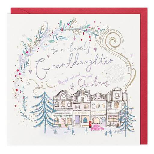 Granddaughter Town Christmas Card - House of Cards