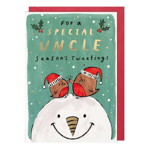 Uncle Snowman Christmas Card