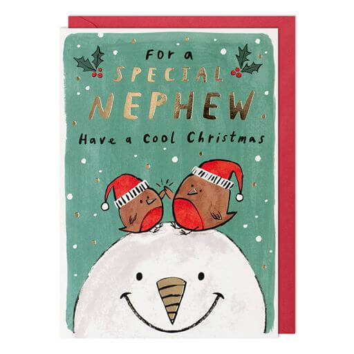 Nephew Snowman Christmas Card