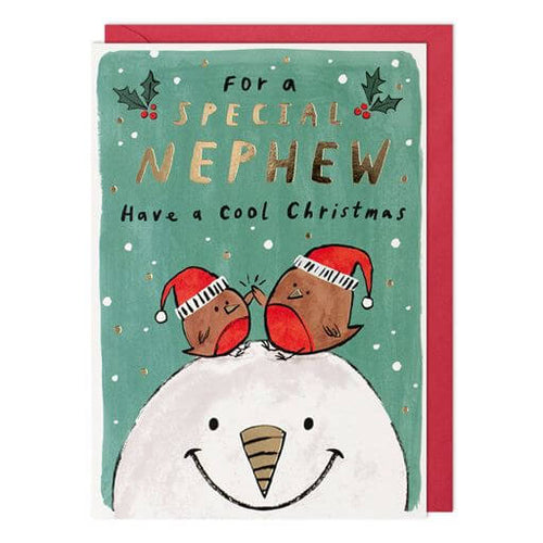 Nephew Snowman Christmas Card