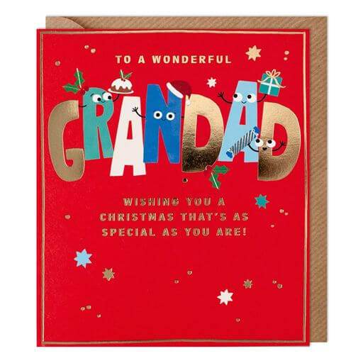 Grandad Letters Christmas Card - House of Cards