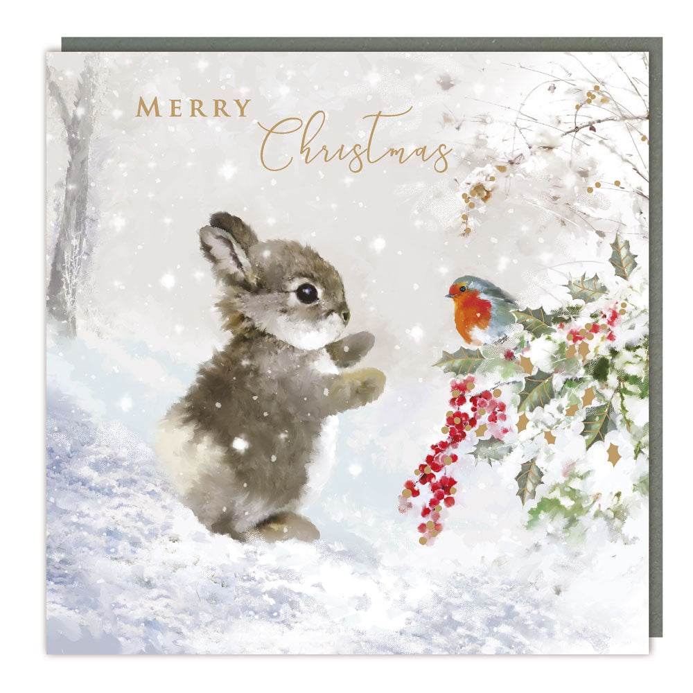 5 Bunny and Robin Christmas Cards - House of Cards