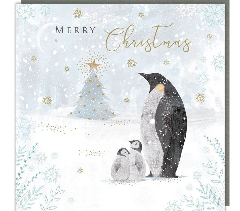 5 Penguin Family Charity Christmas Cards - House of Cards