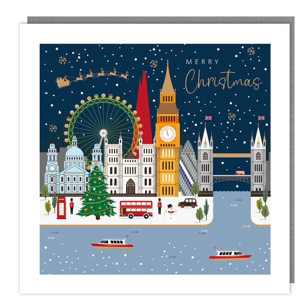 5 London Skyline Charity Christmas Cards - House of Cards