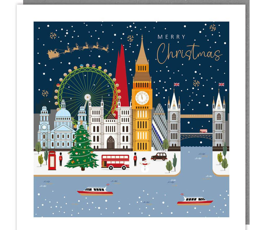 5 London Skyline Charity Christmas Cards - House of Cards