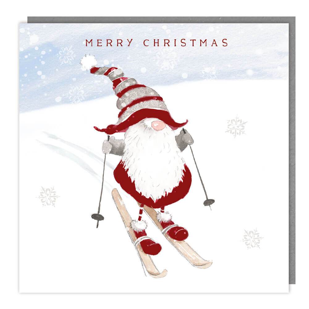 5 Skiing Gonk Charity Christmas Cards - House of Cards