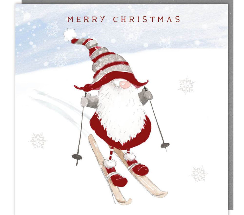 5 Skiing Gonk Charity Christmas Cards - House of Cards