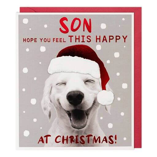 Son Happy Christmas Card - House of Cards