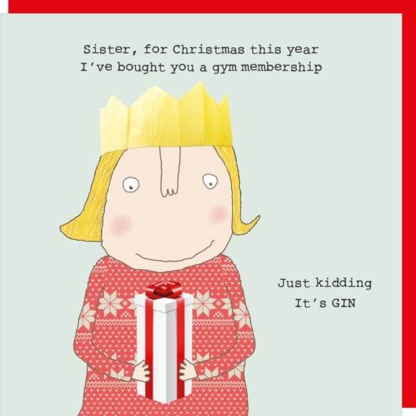 Sister Its Gin Christmas Card - House of Cards