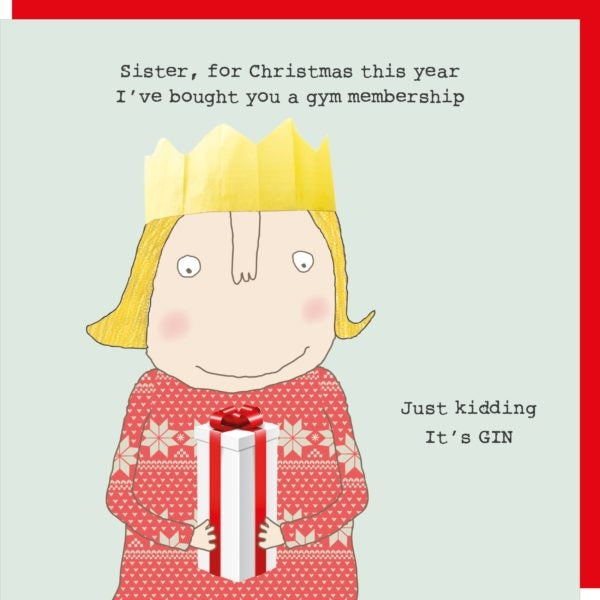 Sister Its Gin Christmas Card