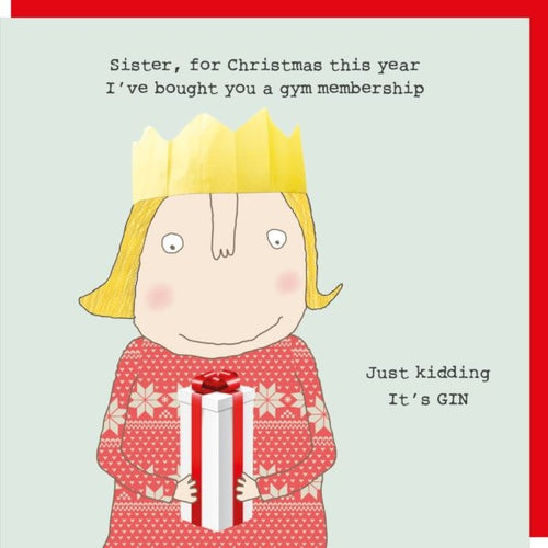 Sister Its Gin Christmas Card