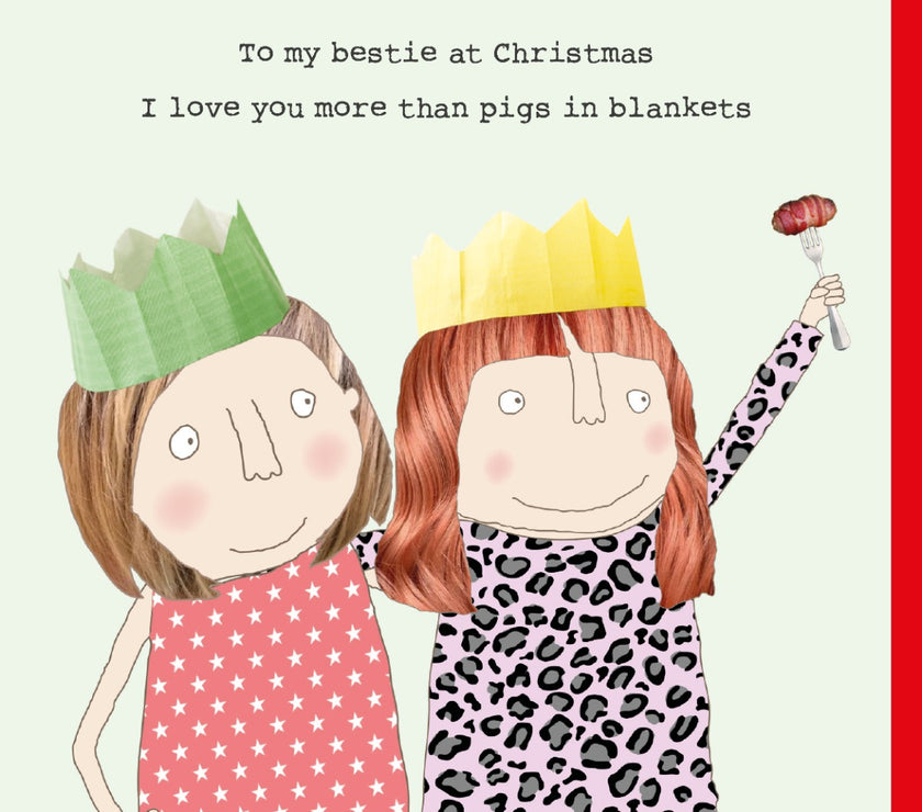 Bestie Pigs in Blankets Christmas Card