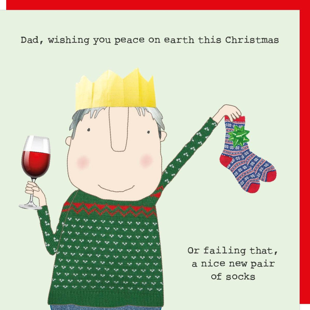 Dad New Socks Christmas Card - House of Cards