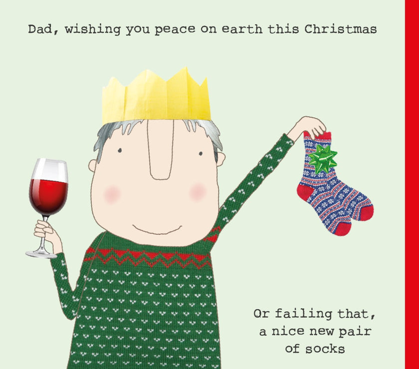 Dad New Socks Christmas Card