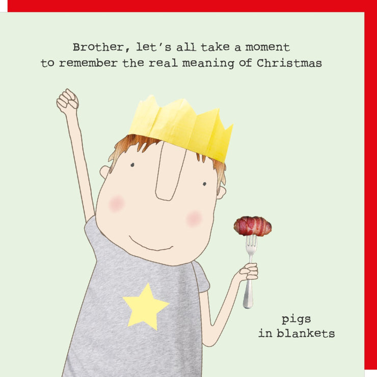 Brother Pigs in Blankets Christmas Card