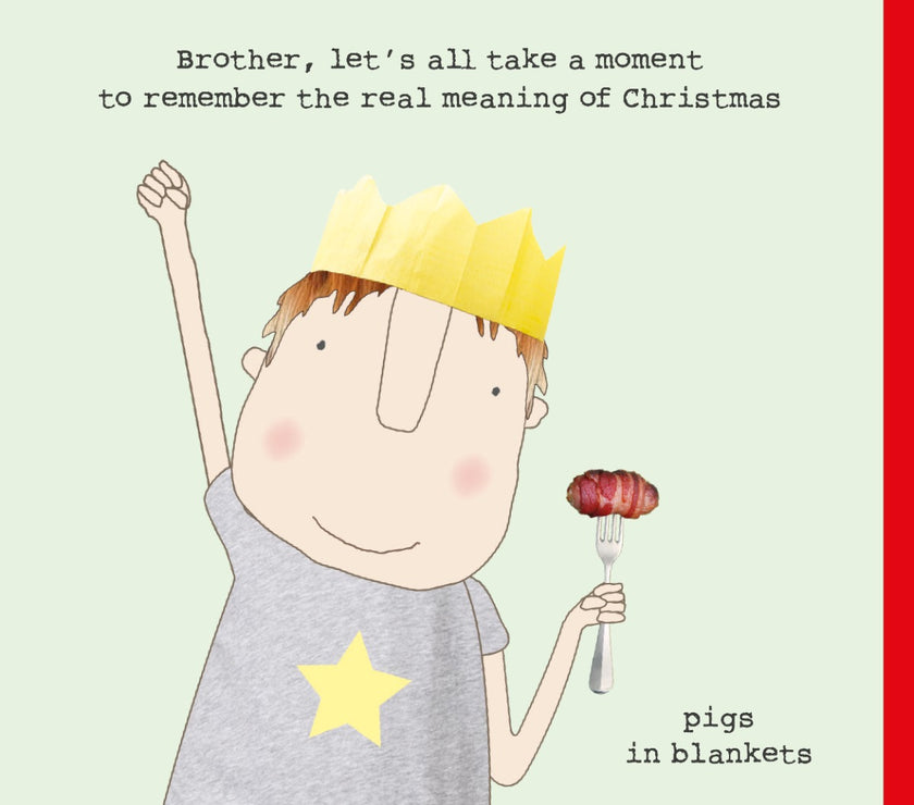 Brother Pigs in Blankets Christmas Card