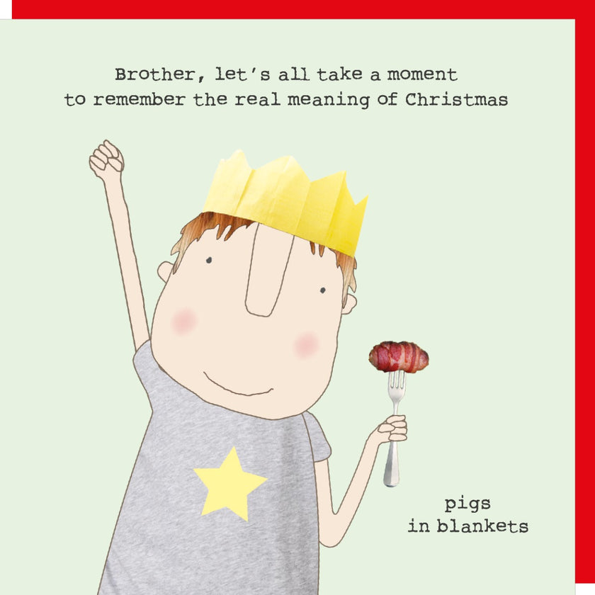 Brother Pigs in Blankets Christmas Card