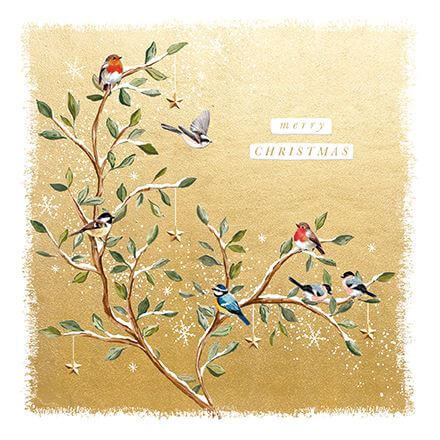 Birds on Branch Christmas Card