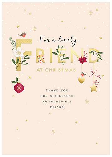 Lovely Friend Christmas Card