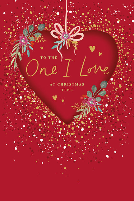One I Love Heart Christmas Card