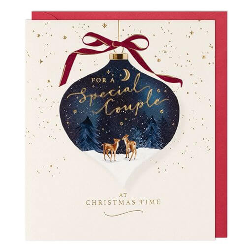Special Couple Bauble Christmas Card