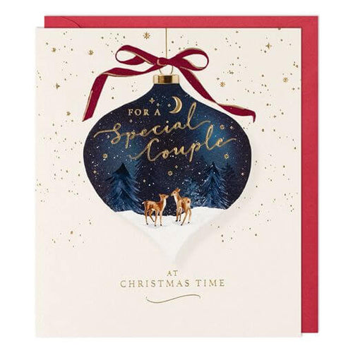 Special Couple Bauble Christmas Card
