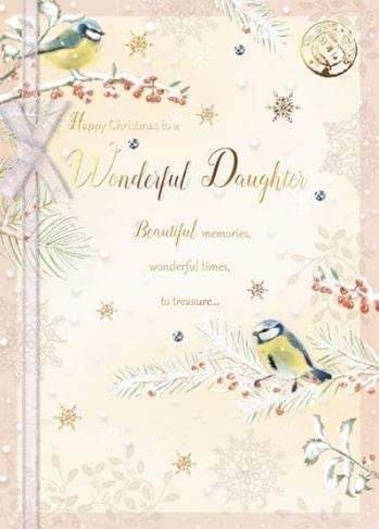 Paperhouse Wonderful Daughter Christmas Card - House of Cards