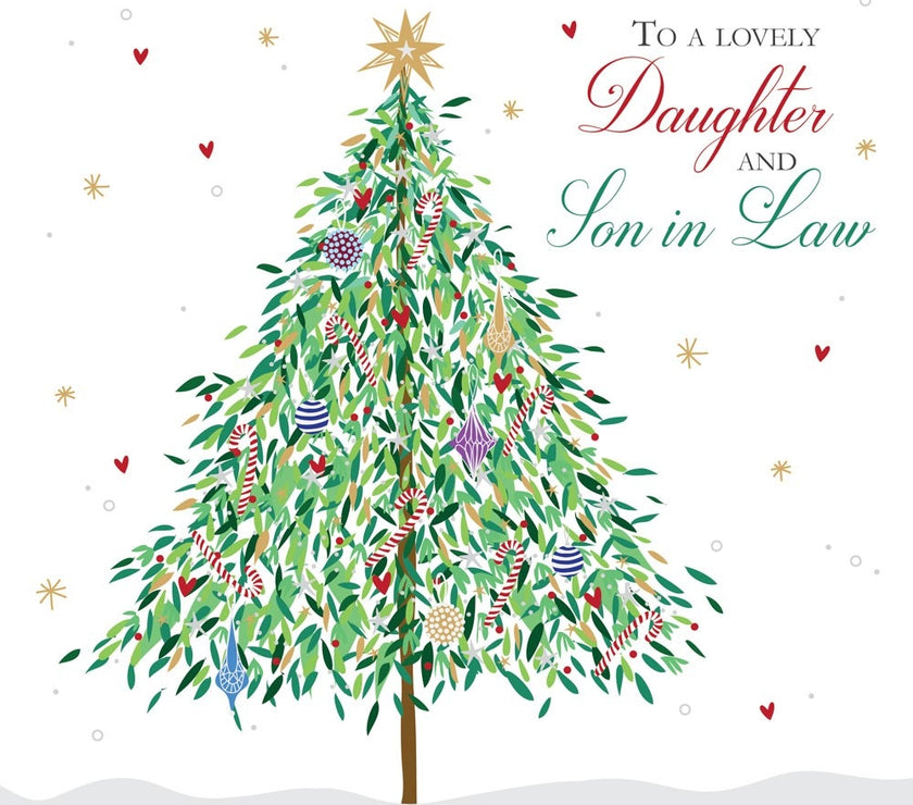 Daughter and Son in Law Christmas Tree Card