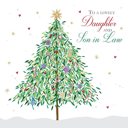 Daughter and Son in Law Christmas Tree Card