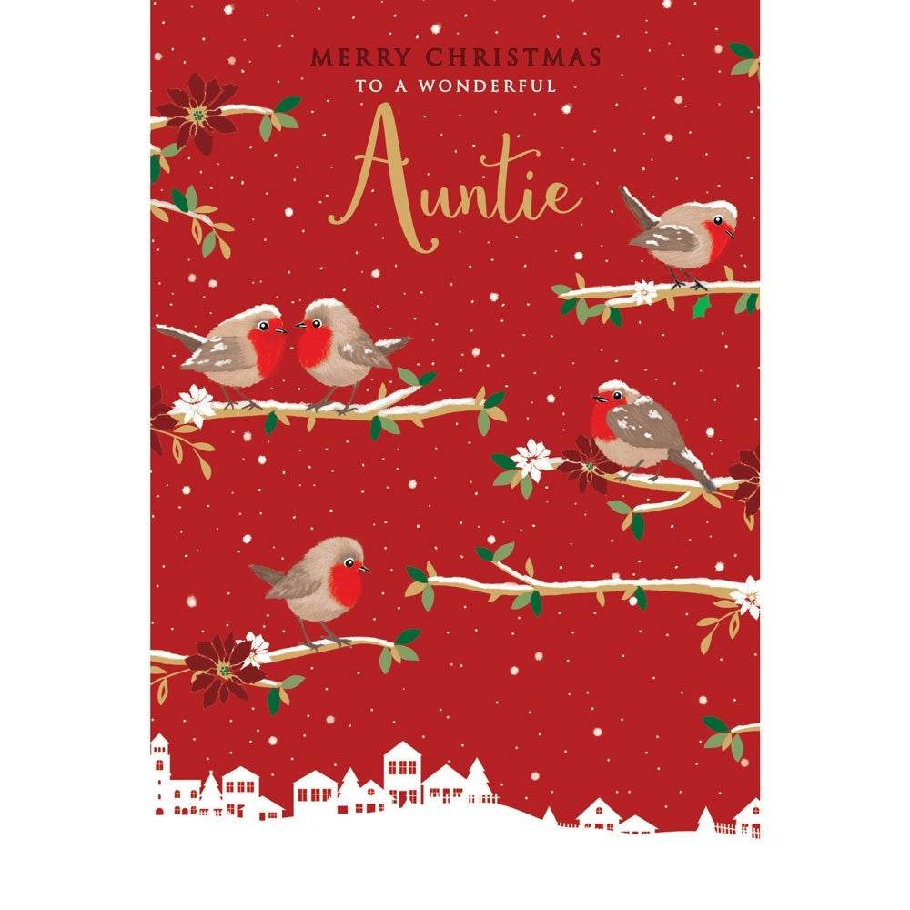 Auntie Robins on Branches Christmas Card - House of Cards