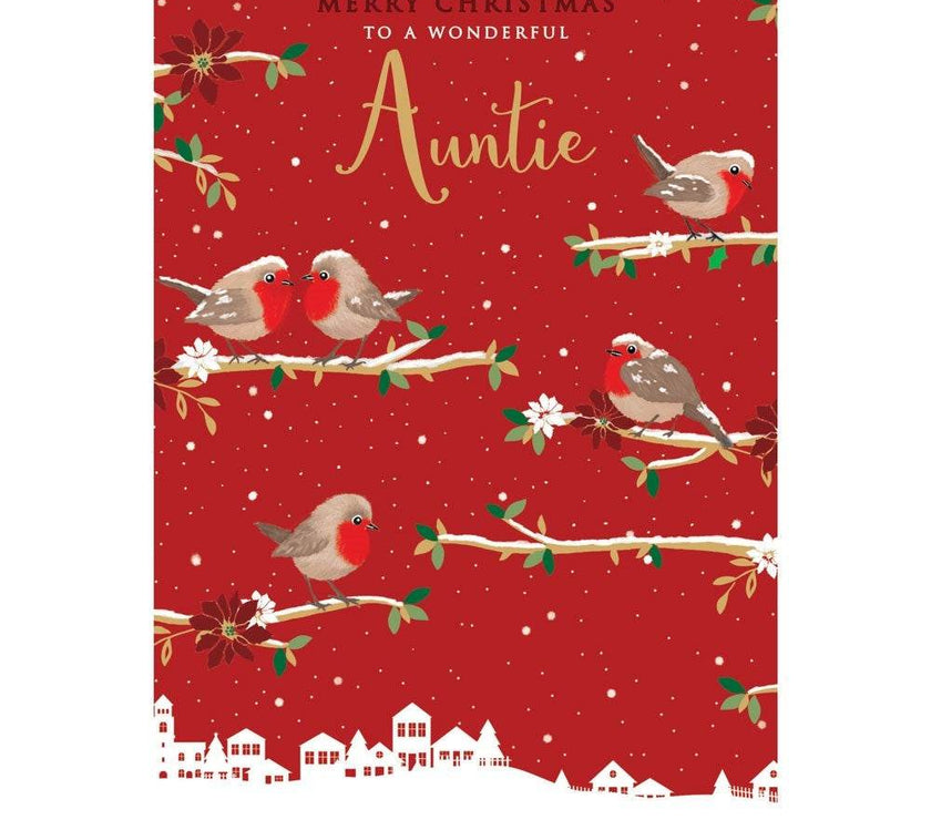 Auntie Robins on Branches Christmas Card - House of Cards