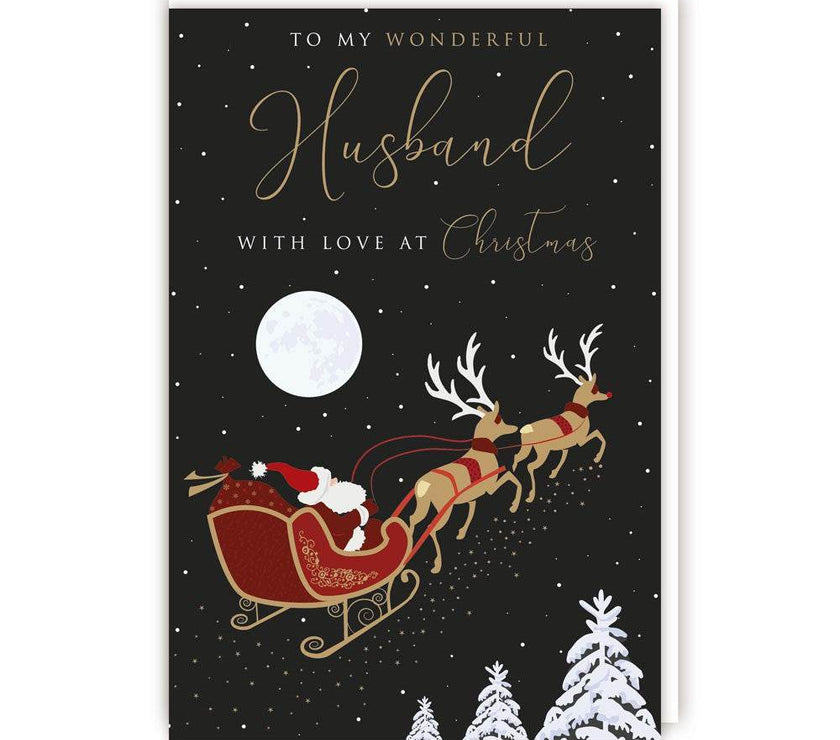 Santa Husband Christmas Card - House of Cards