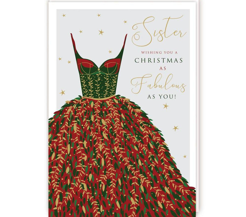 Sister Dress Christmas Card - House of Cards