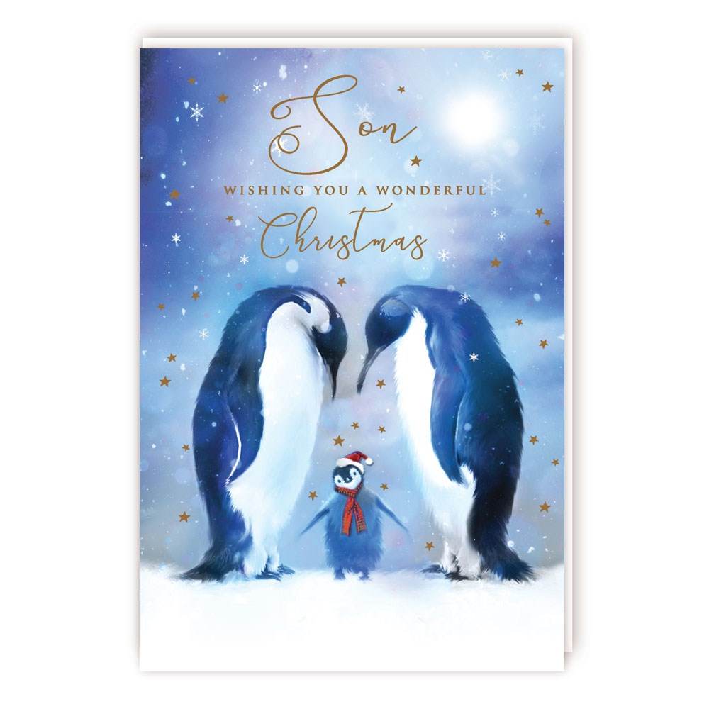 Penguins Son Christmas Card - House of Cards
