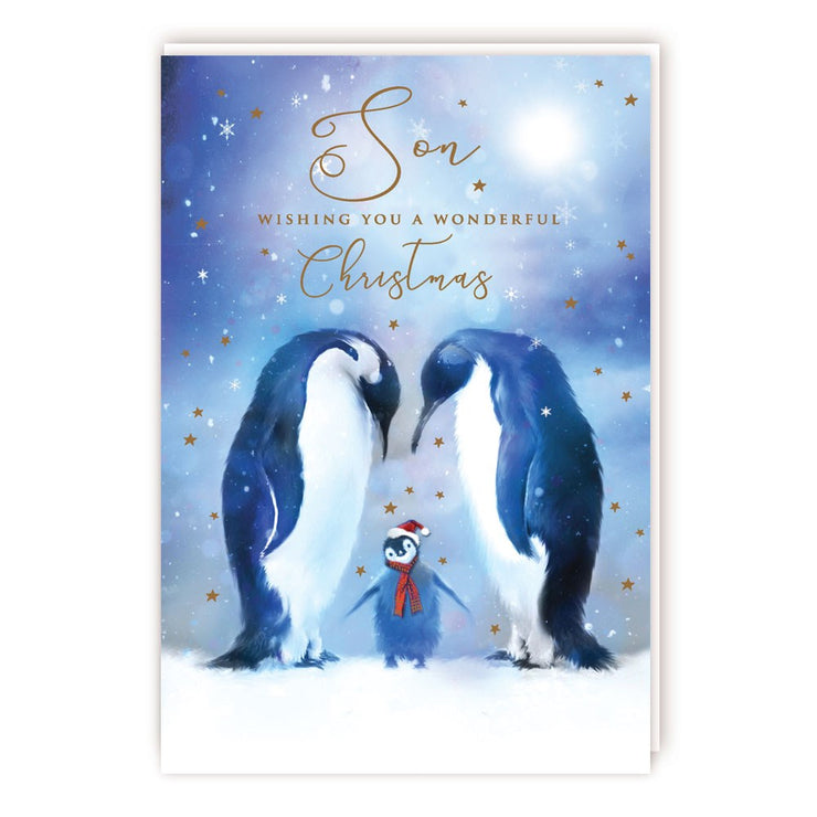 Penguins Son Christmas Card