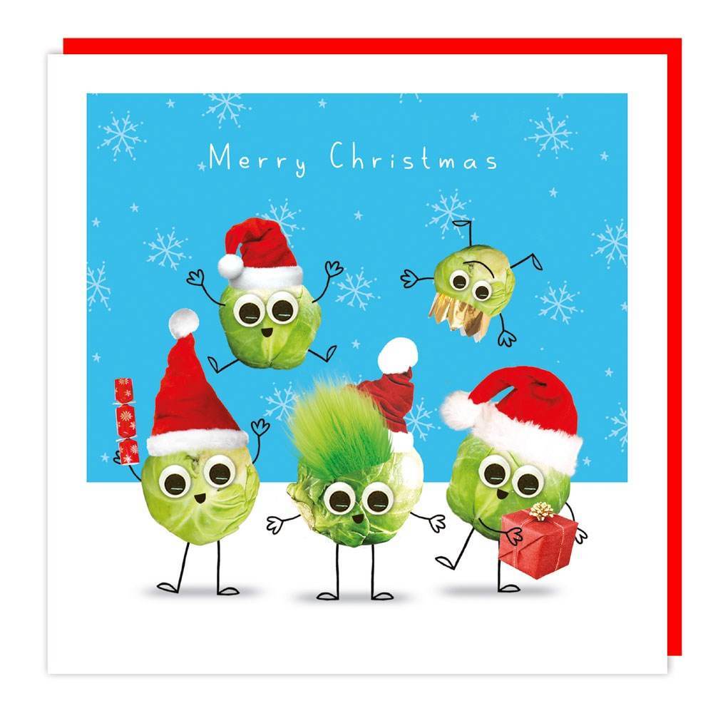 Fluffy Sprouts Christmas Card - House of Cards