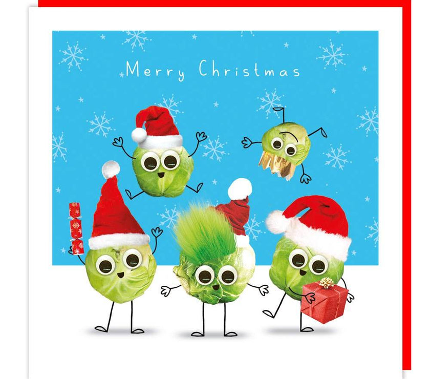 Fluffy Sprouts Christmas Card - House of Cards