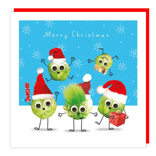 Fluffy Sprouts Christmas Card - House of Cards