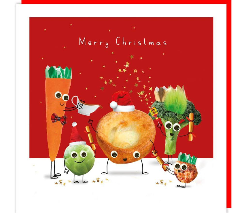 Fluffy Veg Christmas Card - House of Cards