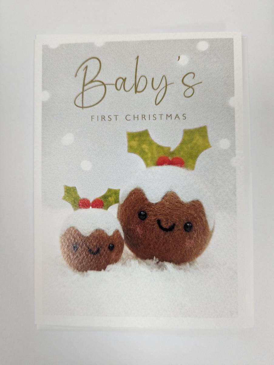 Babys First Christmas Card - House of Cards