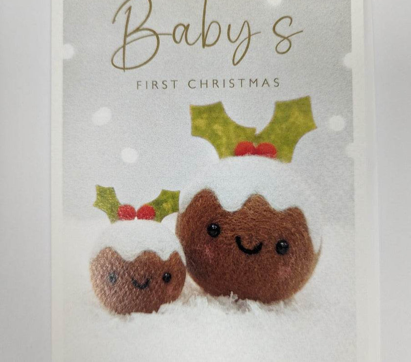 Babys First Christmas Card - House of Cards