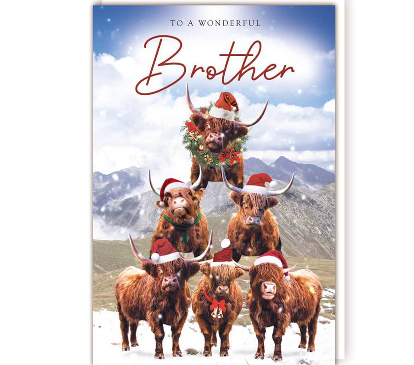 Brother Cows Christmas Card - House of Cards