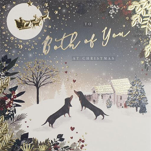 Both of You Dogs Christmas Card
