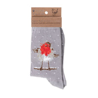 Jolly Robin Christmas Bamboo Socks