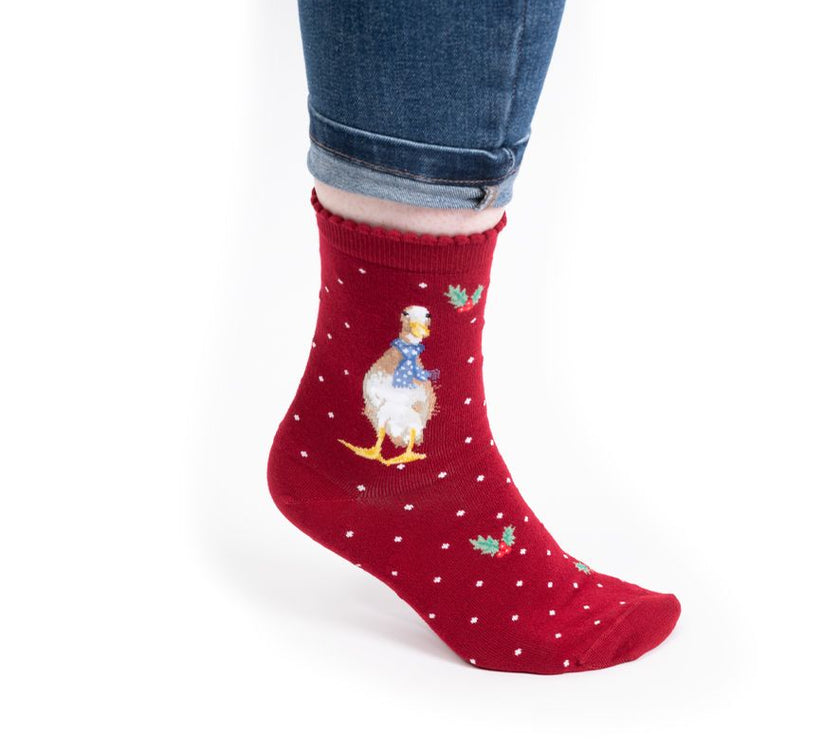 Duck Scarves Christmas Bamboo Socks